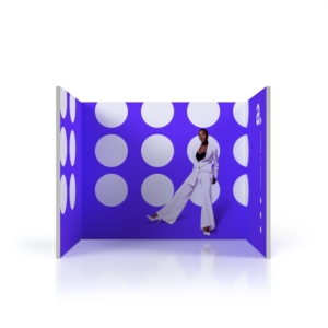 mFrame exhibition stand - 2x3 U - shaped layout