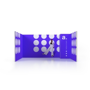 mFrame exhibition stand - 5x4 U - shaped layout