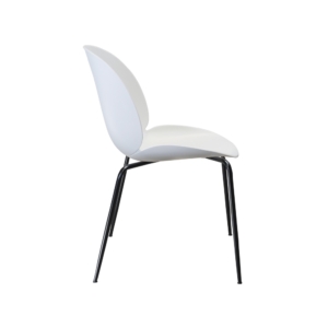 Krzesło Boliwia białe siedzisko/czarne nogi komplet